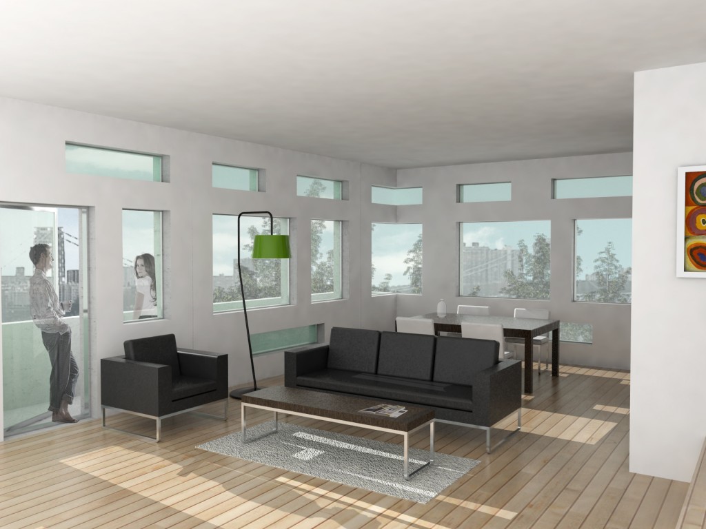 12_Duplex interior_view of living room